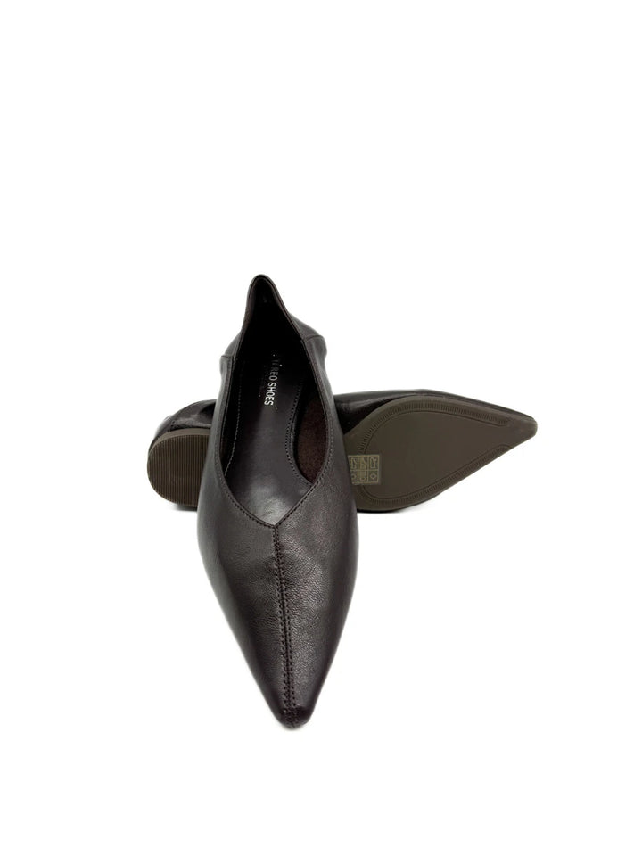 Bailarinas de Punta Estrecha con Escote en V - Zapatos Planos Elegantes