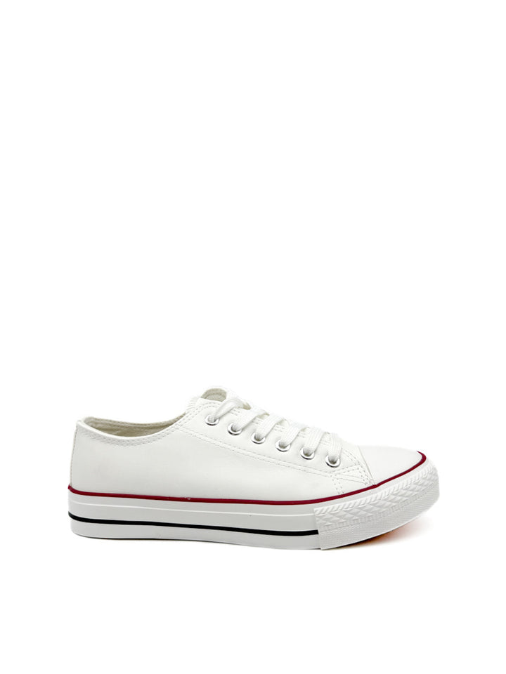 Zapatillas de Polipiel Blancas