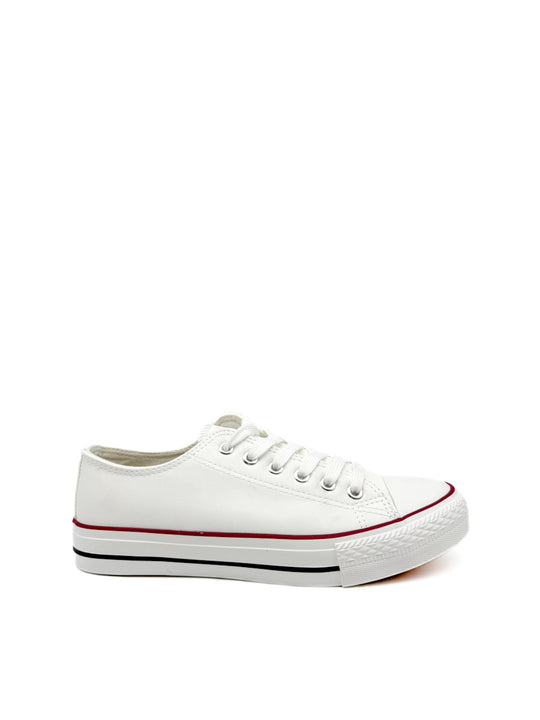 Zapatillas de Polipiel Blancas Blanco
