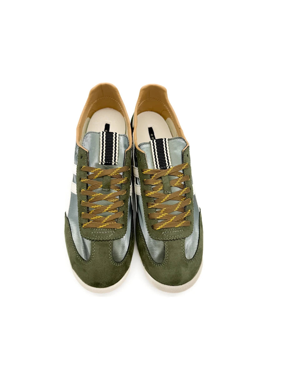 Zapatillas Deportivas Retro de Antelina y Nailon con Bandas Laterales