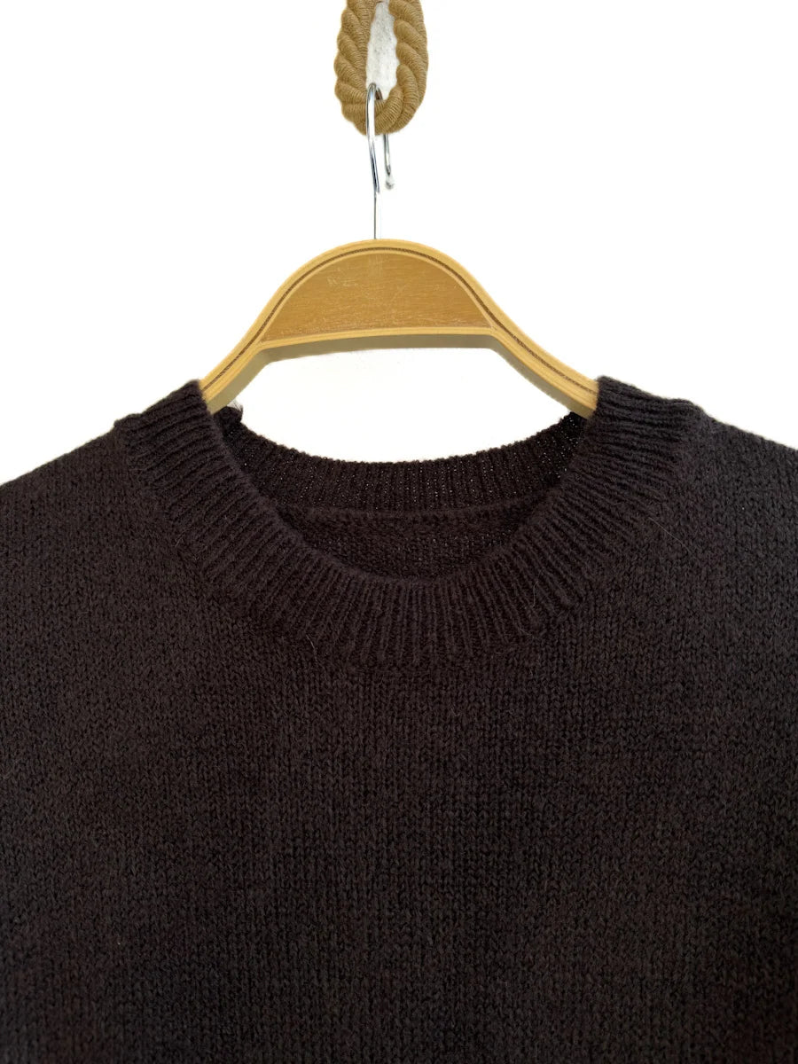 Jersey de punto suave con volantes en los hombros