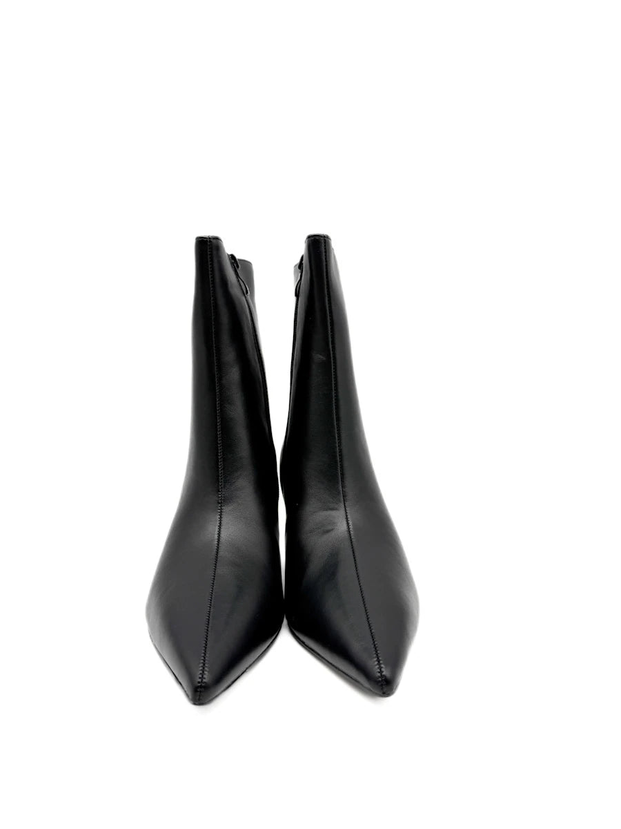 Botines de Tacón Chupete y Punta Afilada con Cremallera