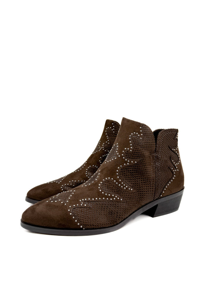 Botines cowboy Modernas con Detalles de Tachas Corina M5792