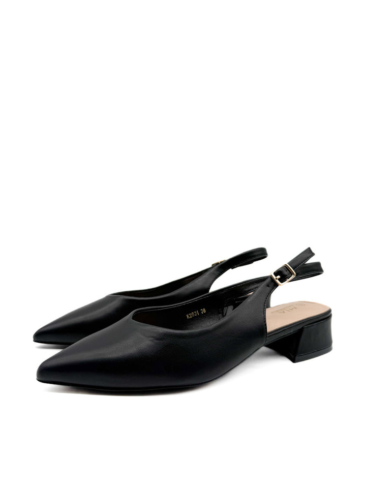Zapatos Elegantes Destalonado de Tacón Bajo