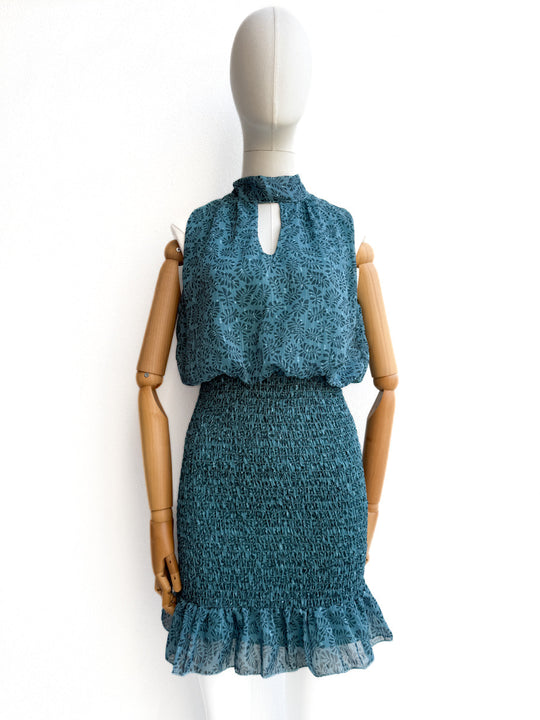 Vestido corto frunces