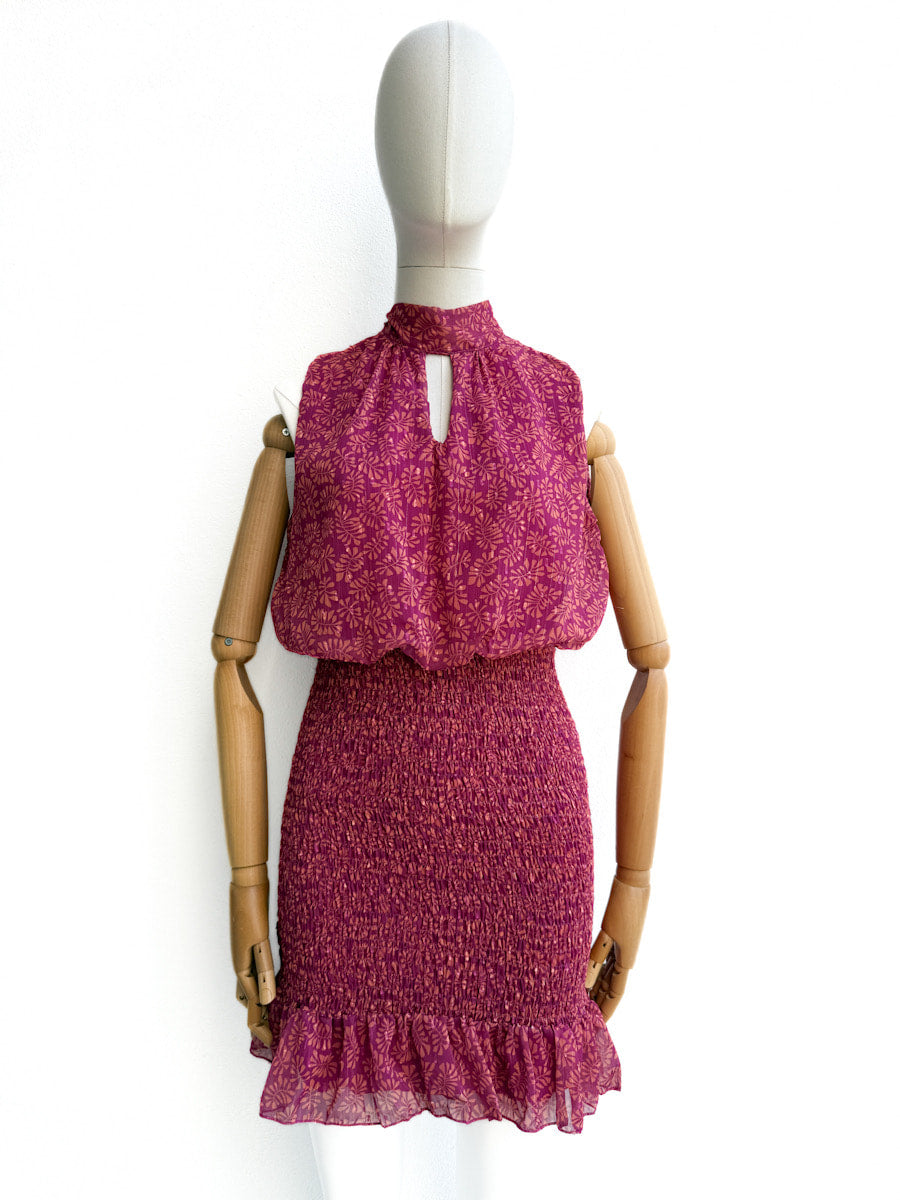 Vestido corto frunces