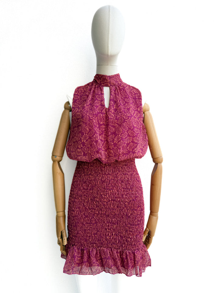 Vestido corto frunces