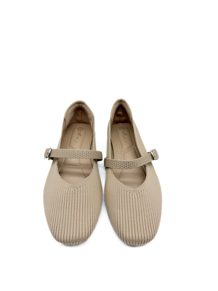 Elegantes Mary Janes de Punto con Hebilla