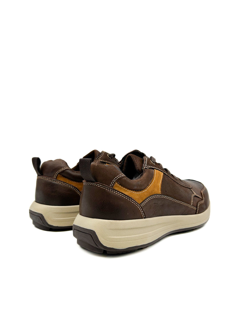 Zapatos Casuales de Piel en Marrón con Detalles en Cuero