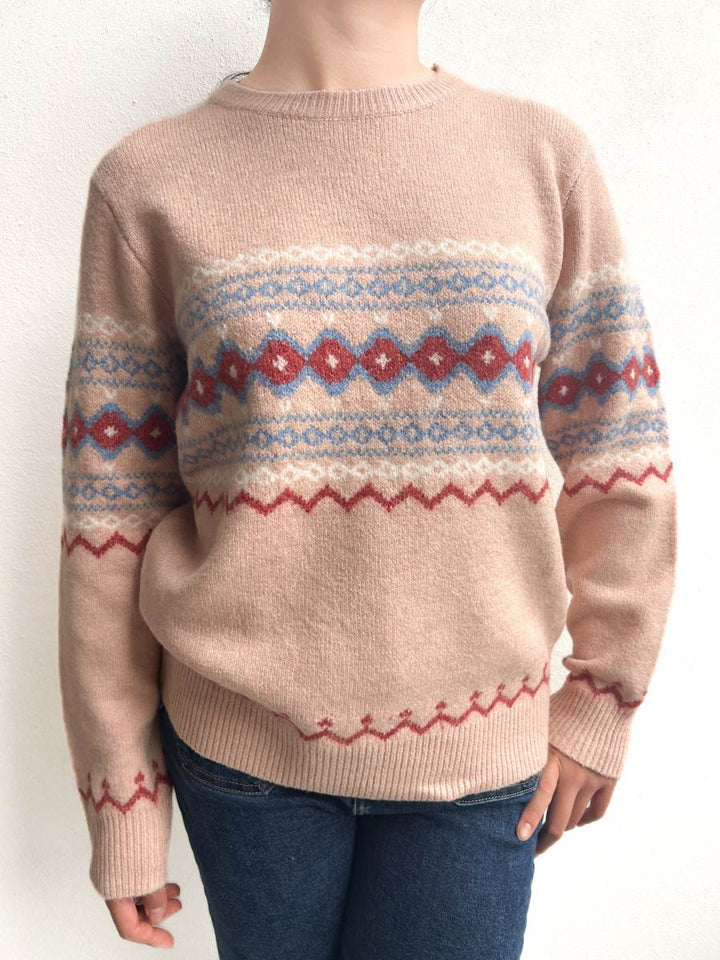 Jersey Jacquard Mujer Rosa