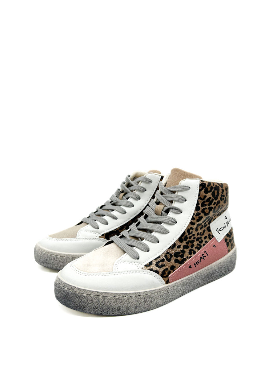 Zapatilla Alta Leopardo WX128