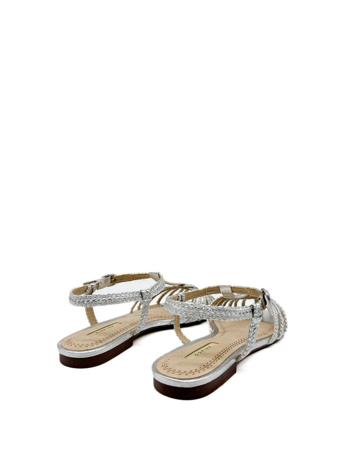 Sandalias Cangrejeras Metalizadas con Acabado Premium