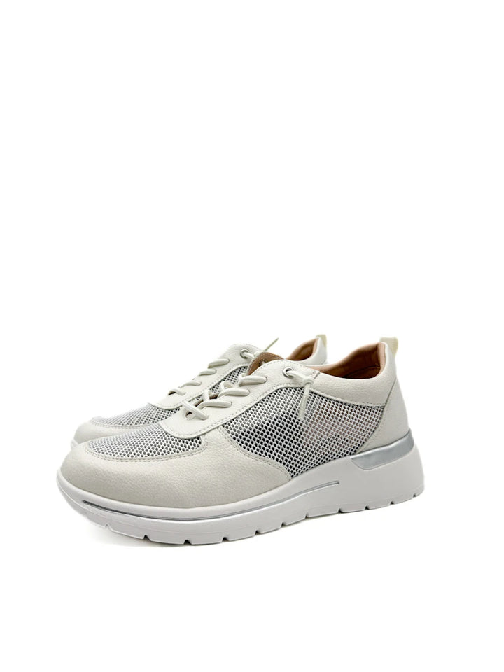 Zapatillas Urbana de Piel Sintética y Malla con Cierre Elástico