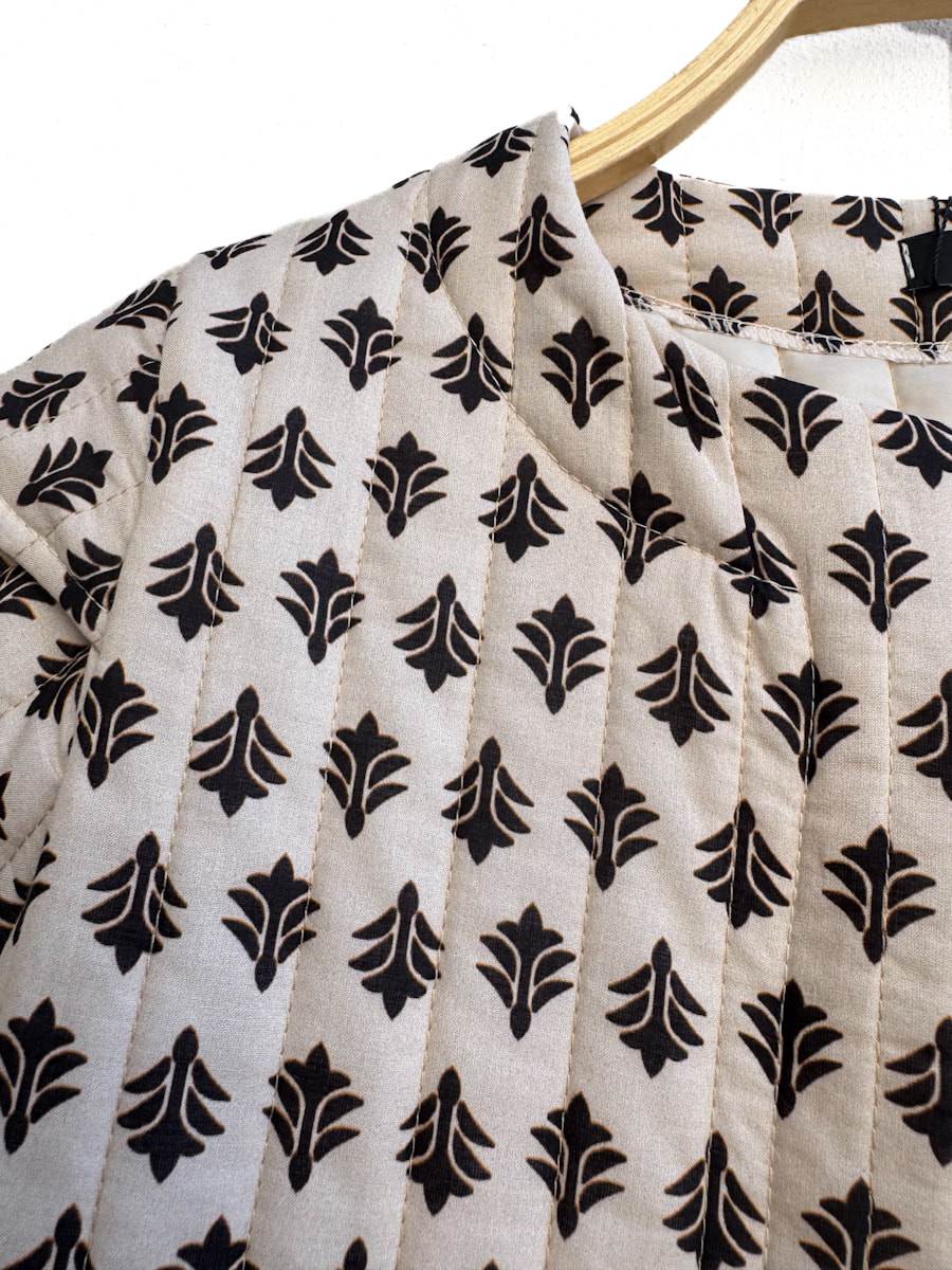 Chaqueta artesanal acolchada de algodón