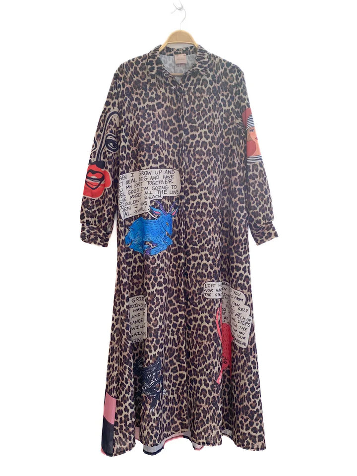 Vestido largo 33183 Camel Única