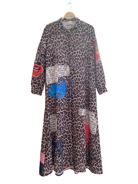 Vestido largo 33183 Camel Única