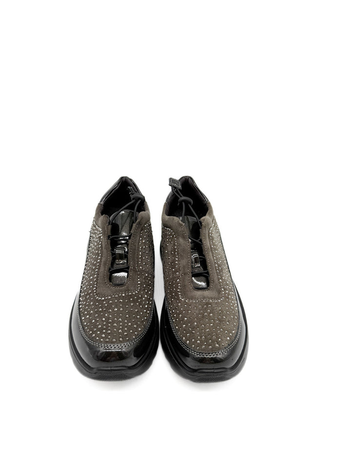 Zapatillas de Deporte con Pedrería y Plataforma