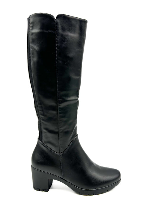 Bota Alta Tacón Medio de Mujer Referencia 22158 Negro