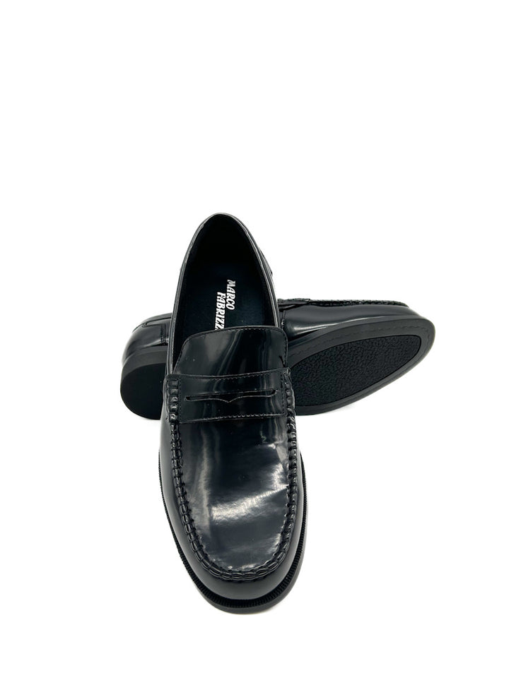 Mocasines de castellanos de cuero sintético negro