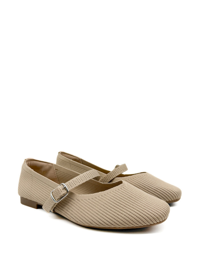 Elegantes Mary Janes de Punto con Hebilla