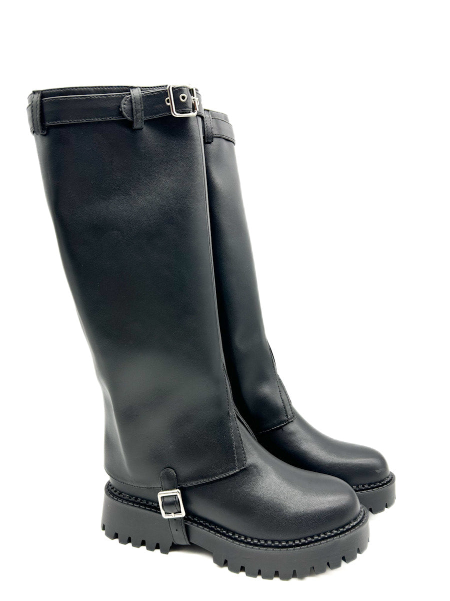 Botas botín Negras Dos Piezas Removibles 9959