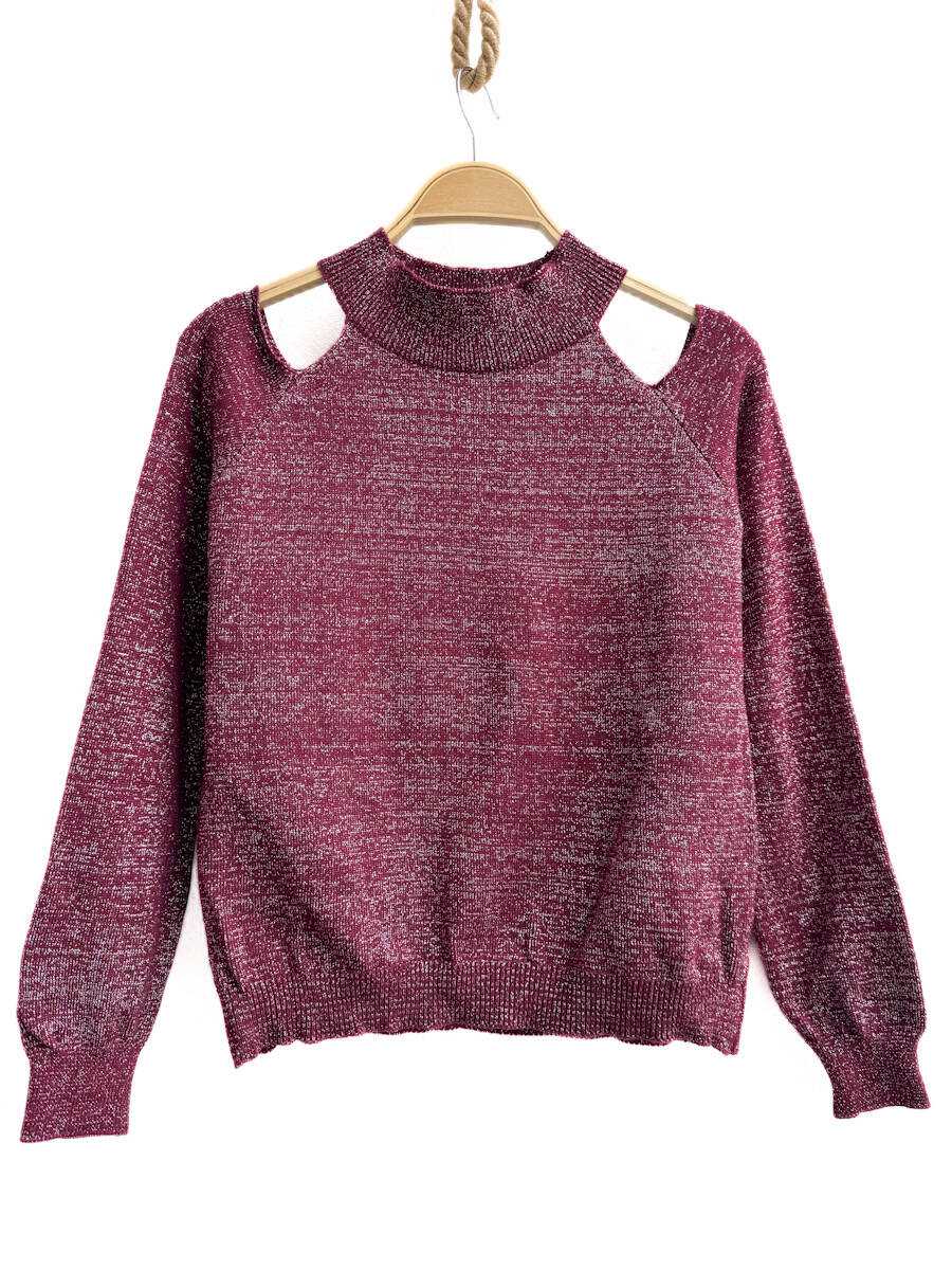 Jersey de punto con efecto metalizado