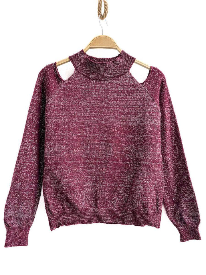 Jersey de punto con efecto metalizado