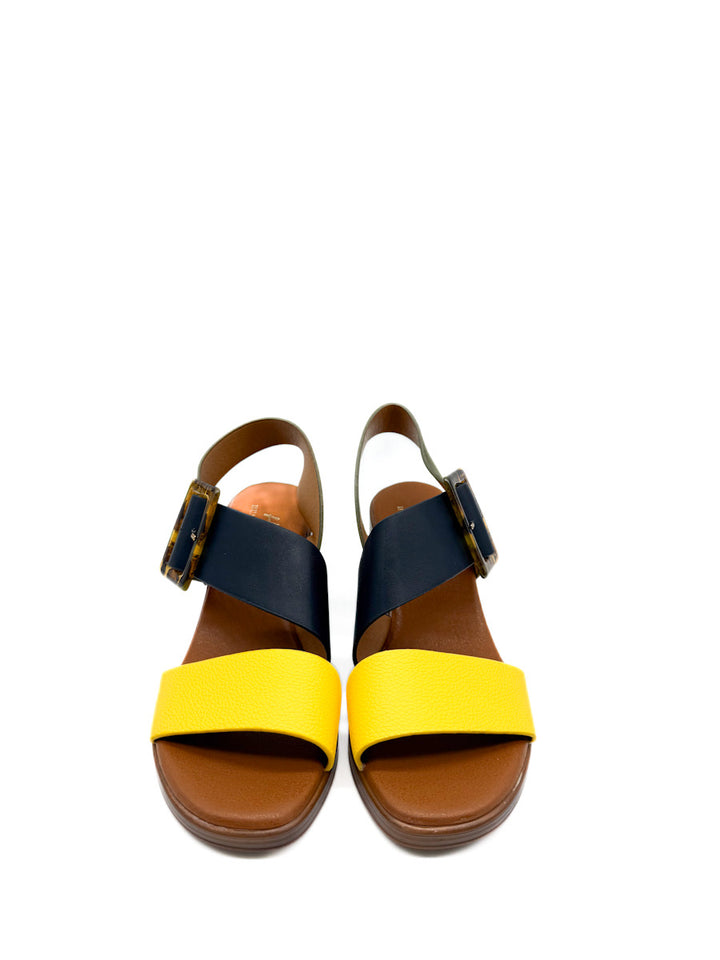 Sandalias Multicolor de Tacón de Bloque para Mujer