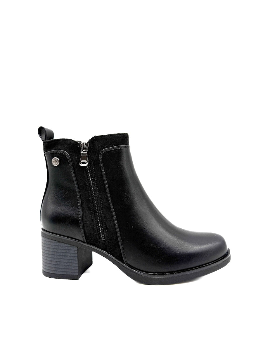 Botines de Tacones Medios: Elegancia y Comodidad en Cuero Sintético