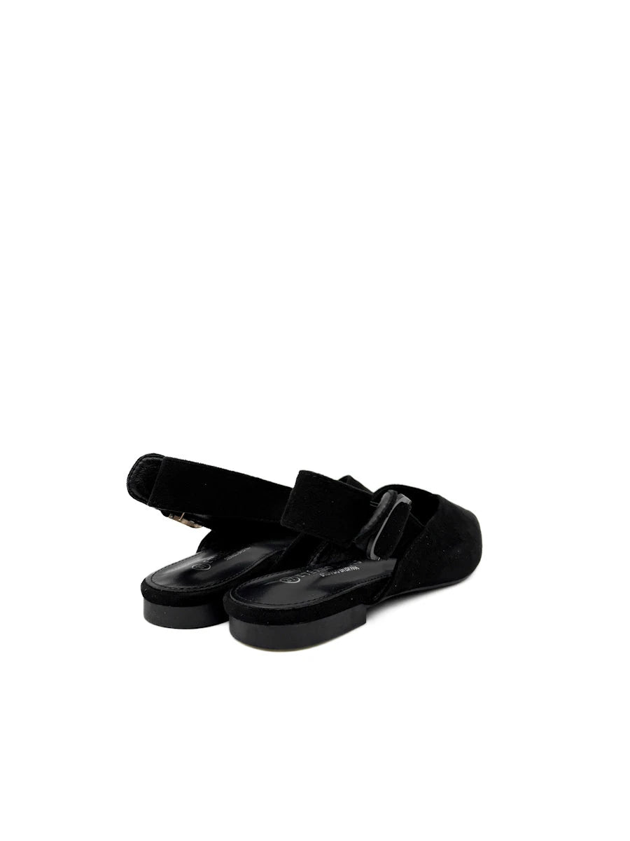 Zapatos Planos Destalonados de Antelina con Escote en V – Elegancia Diaria