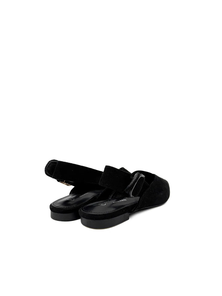 Zapatos Planos Destalonados de Antelina con Escote en V – Elegancia Diaria