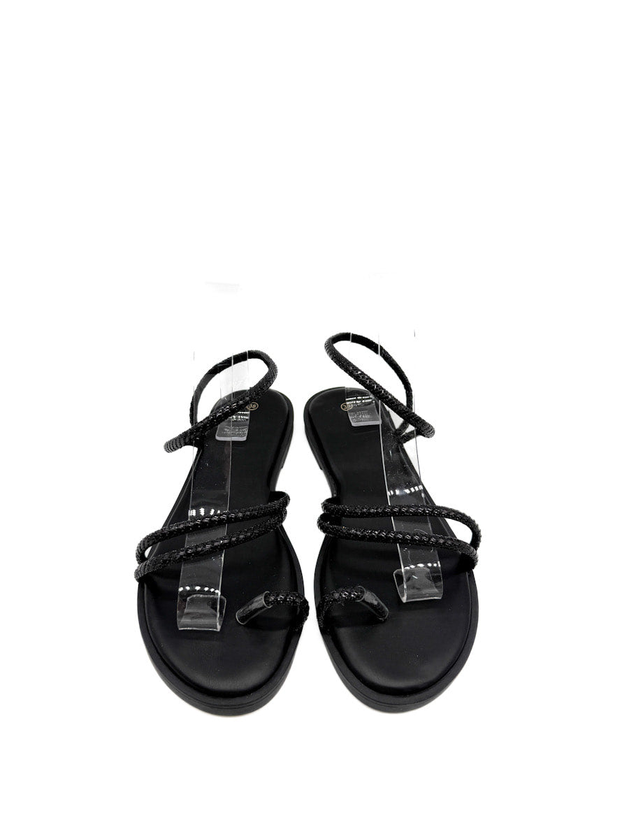 Sandalias Planas de Pedrería: Estilo y Brillo