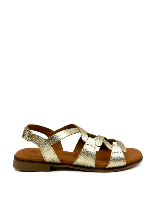 Sandalias Romanas Plana de Piel Referencia 3080 Oro