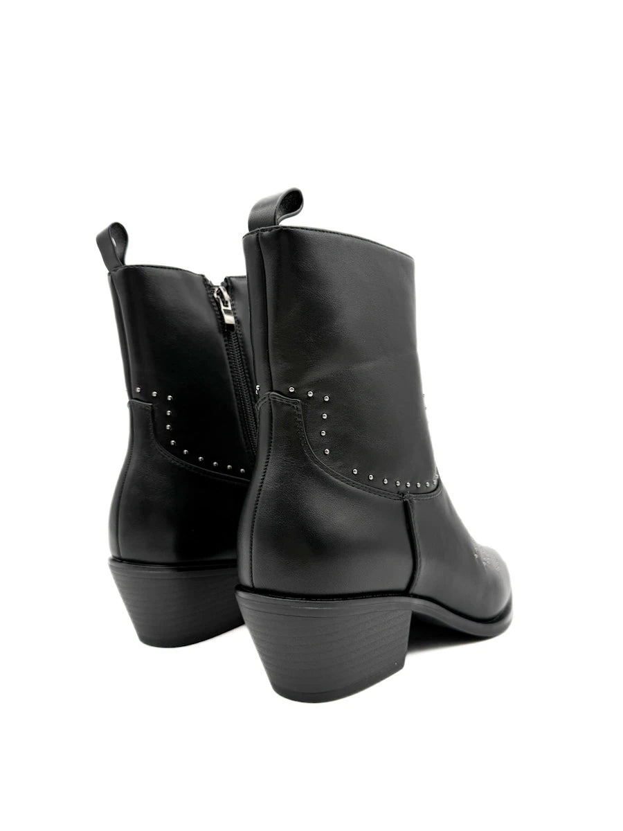 Botines Cowboy de Antelina con Tachuelas Decorativas