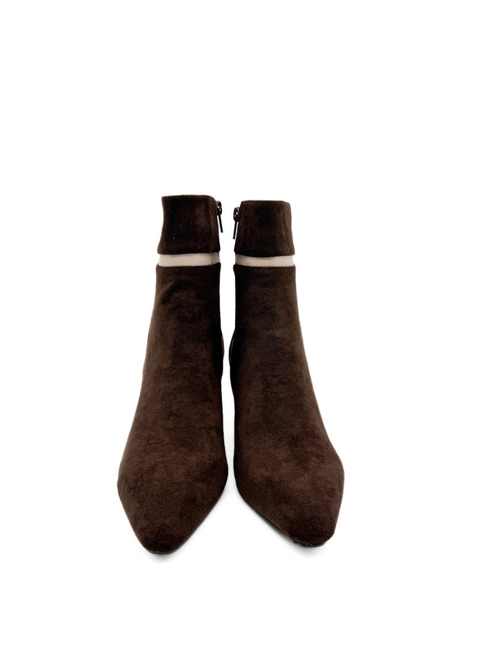 Botines de Antelina con Tacón Cuadrado