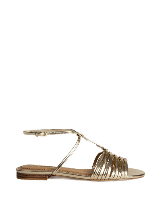 Sandalia Metalizado Plana Corina M5445 Oro