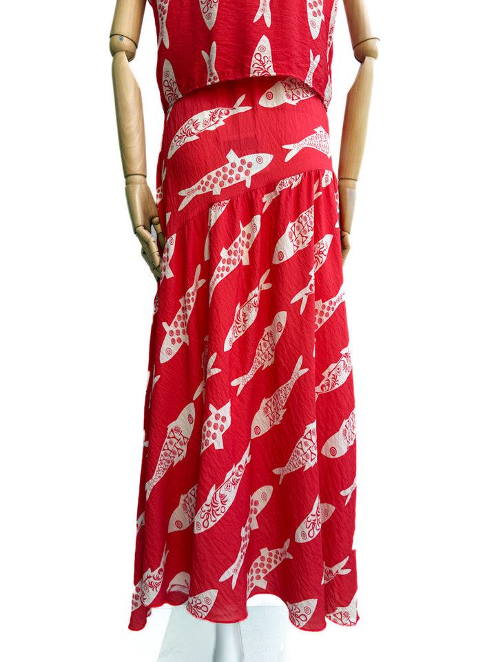 Conjunto peces rojo