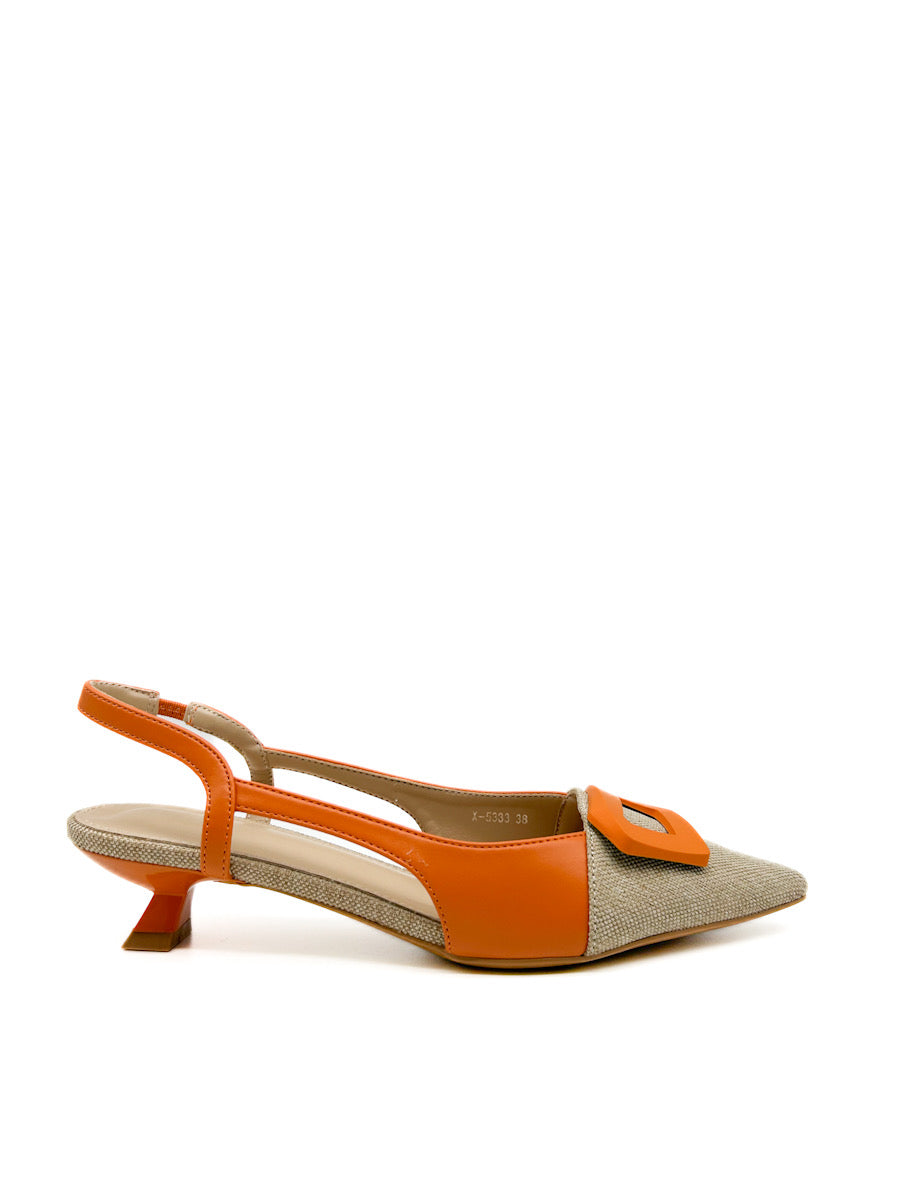 Zapatos de Salón Destalonado Referencia X5333 Naranja