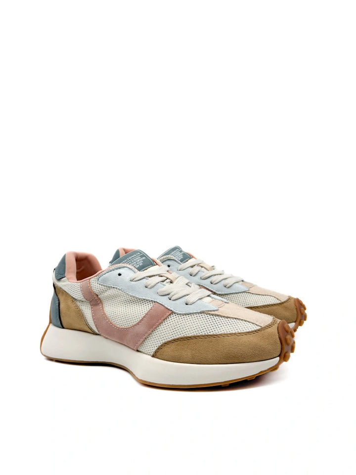 Corina Zapatillas Deportivas Retro con Paneles de Antelina y Malla