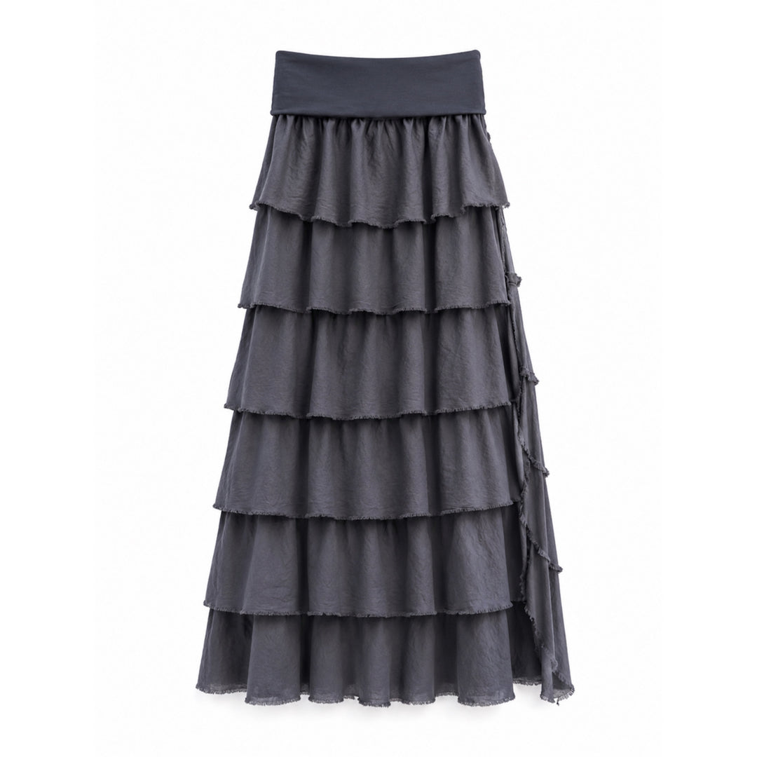 Falda larga con volantes – Estilo bohemio