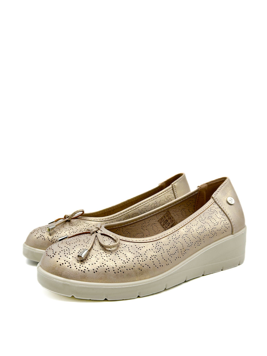 Zapato Cuña Baja Ligera Cómodo Para Mujer
