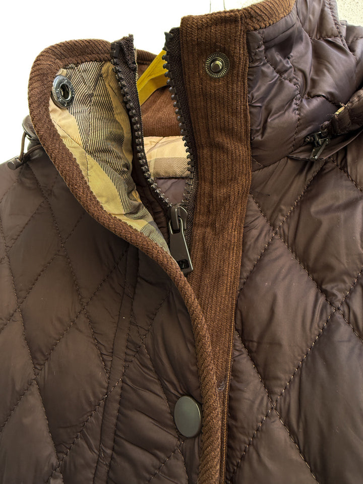 Chaleco Acolchado con Capucha Desmontable – Marrón Oscuro