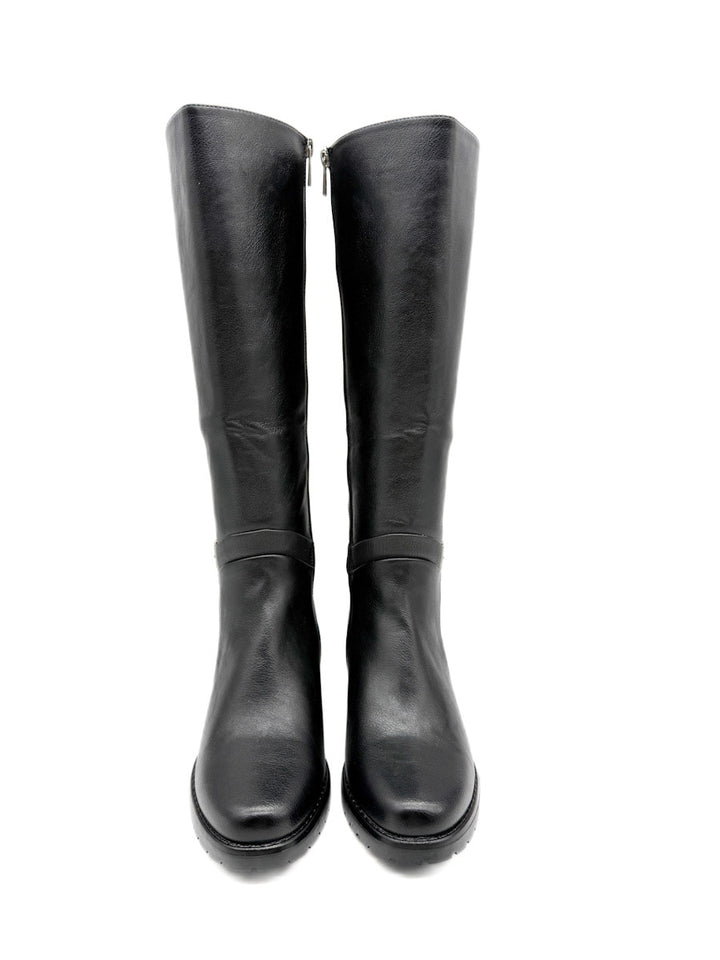 Botas Altas de Elástico con Tacón Cuadrado
