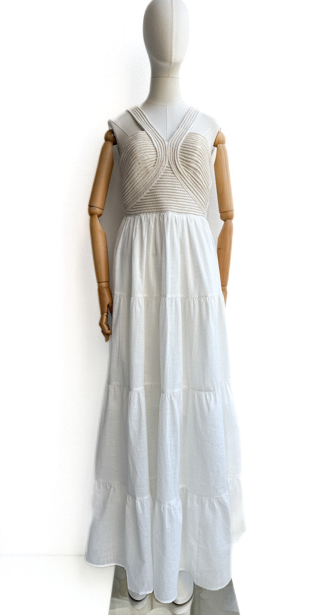 Vestido detalle cuerdas trenzadas