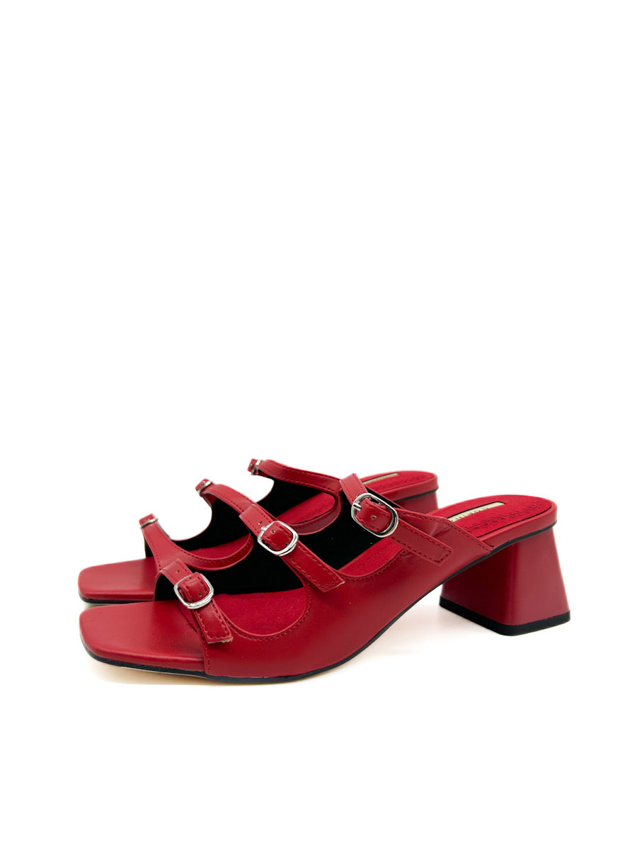 Sandalias de Tacón Medio con Hebillas Ajustables Corina M5371