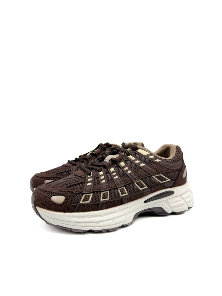 Zapatillas Deportivas Retro de Malla Combinada con Suela de Volumen