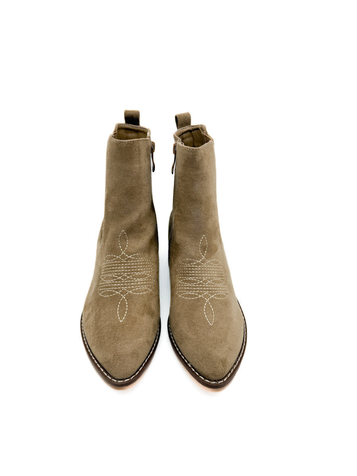 Botín Cowboy de Antelina con Cremallera Lateral. Referencia K5052