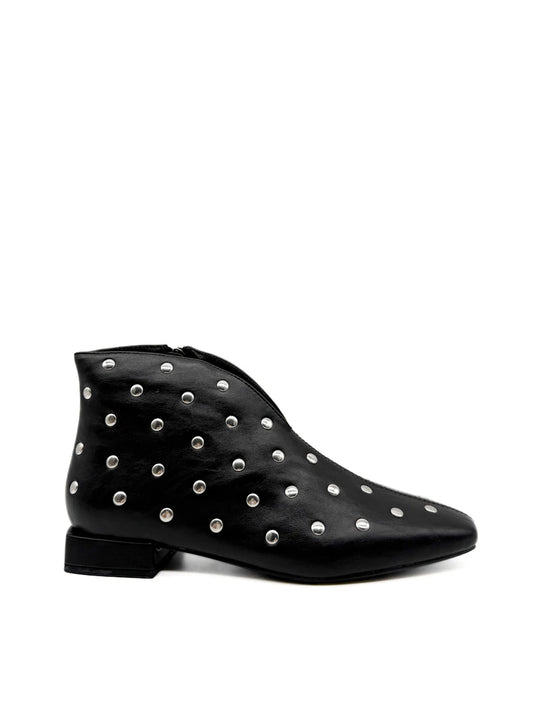 Botines Bajos de Mujer con Tachuelas y Puntera Cuadrada