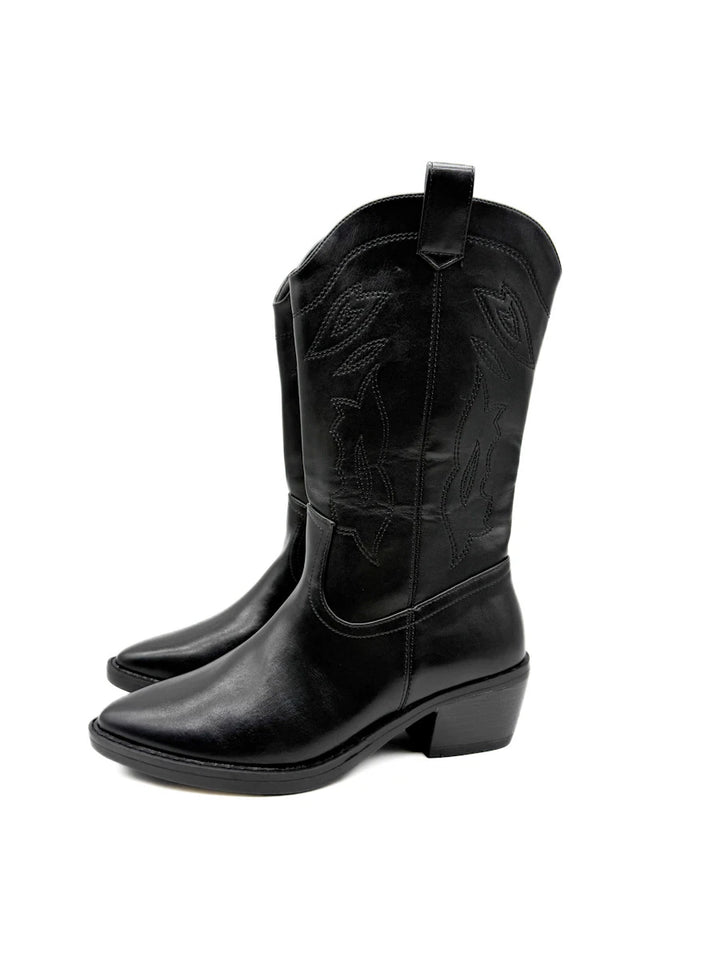 Botas Cowboy Media Caña – Estilo Campero con Bordados