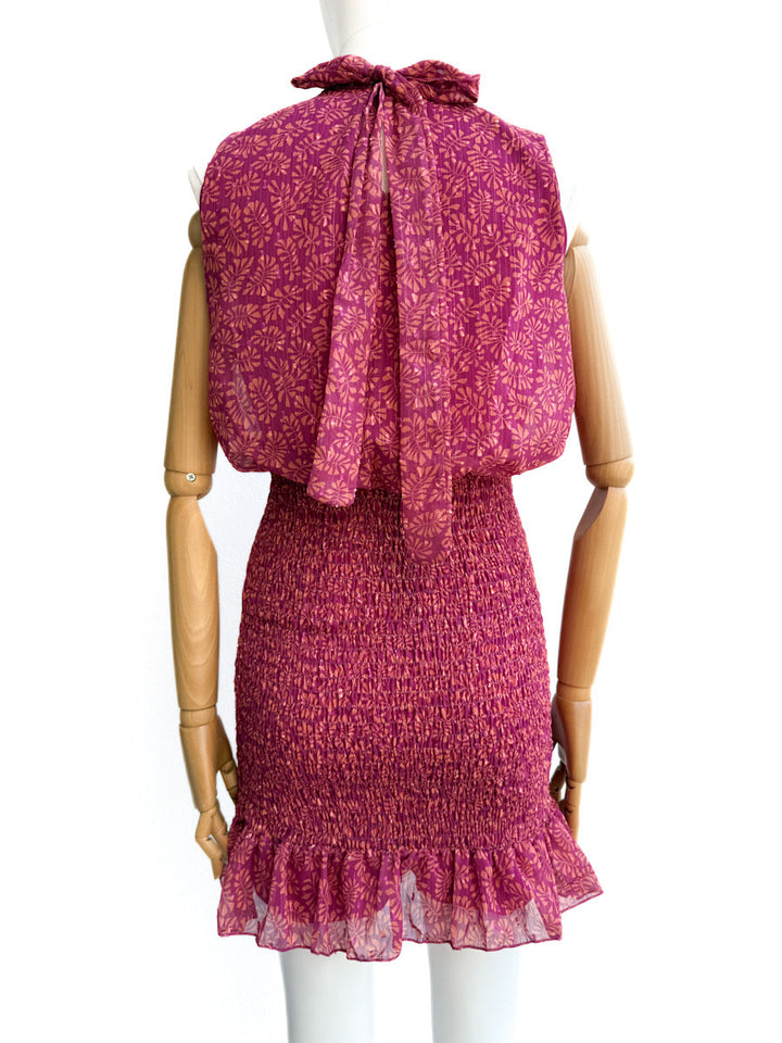 Vestido corto frunces